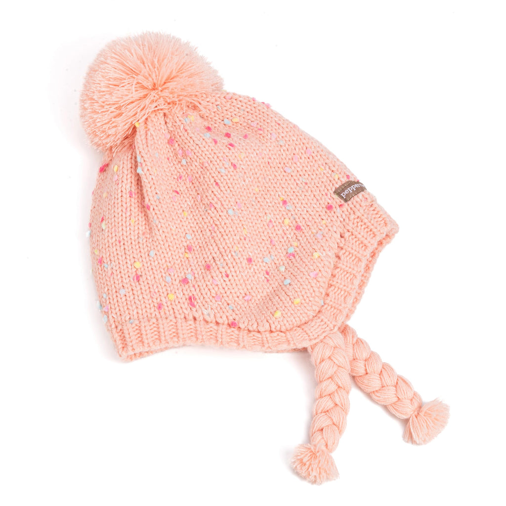 Girls Warm Knit Earflap Hat, Fleece Lined Cold-Weather Essential for Kids 1-12 Years, Unique Colorful Design, Premium Quality