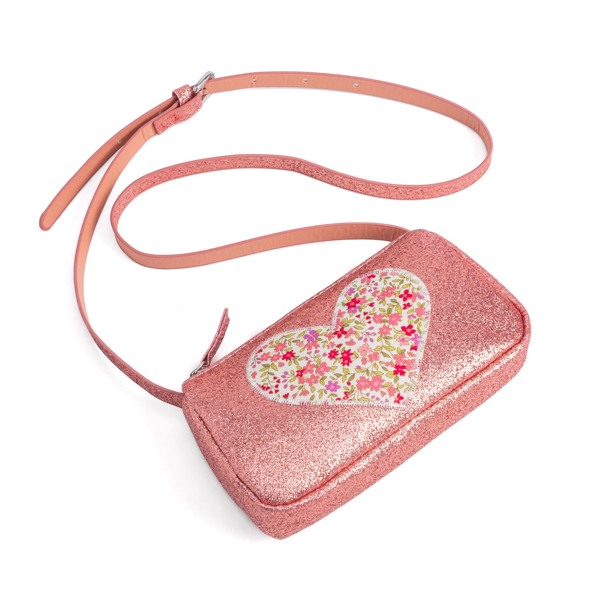 Sparkly Glitter Heart Purse for Girls Ages 3–8 – Cute Crossbody Gift