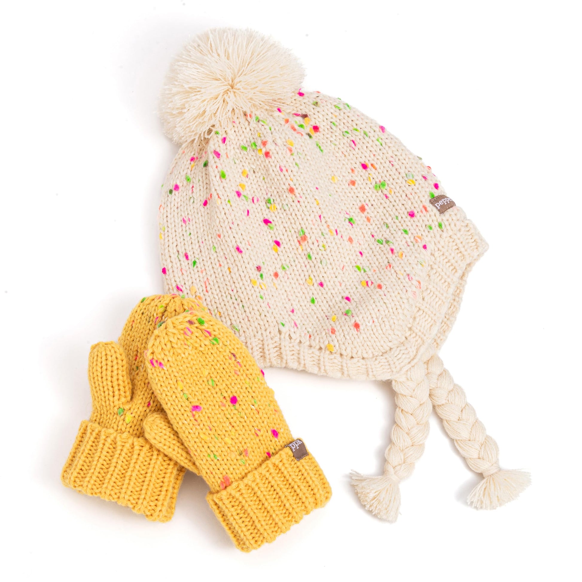 Girls Warm Knit Earflap Hat, Fleece Lined Cold-Weather Essential for Kids 1-12 Years, Unique Colorful Design, Premium Quality