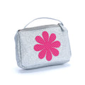 Little Girls Sparkly Silver Glitter Crossbody Purse (3-8Y)
