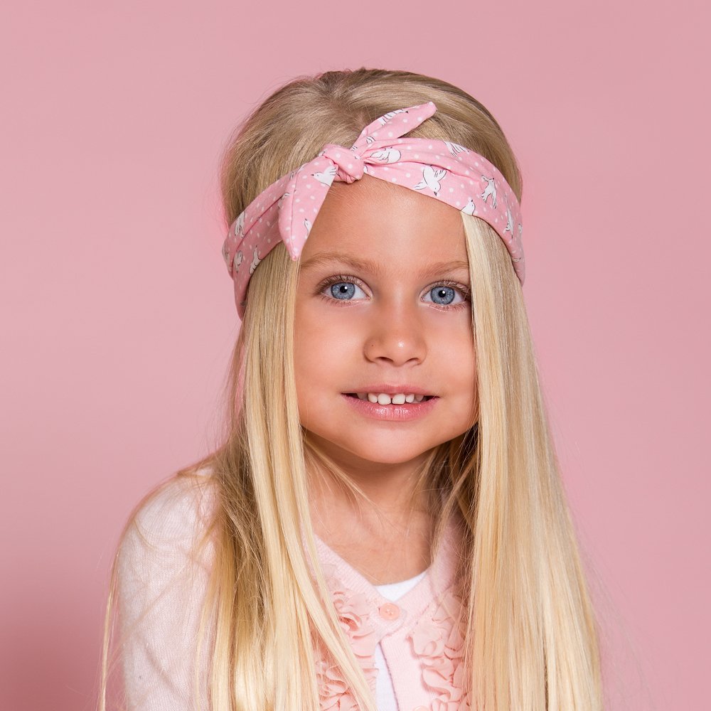 Little Girls Bow Stretchy Headwrap - Stylish, Fashionable Hairband for Girls up to Age 8