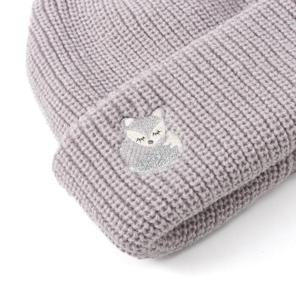 Girls Purple Beanie for Ages 3 to 10 Years, Premium Quality Winter Essential