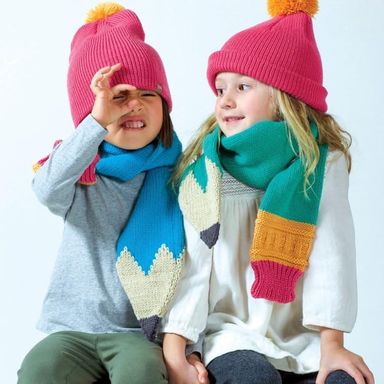 Children's Soft Warm Double -Knit Scarf - Pencil- Shaped (Kids Age 3-8 years, Unisex)