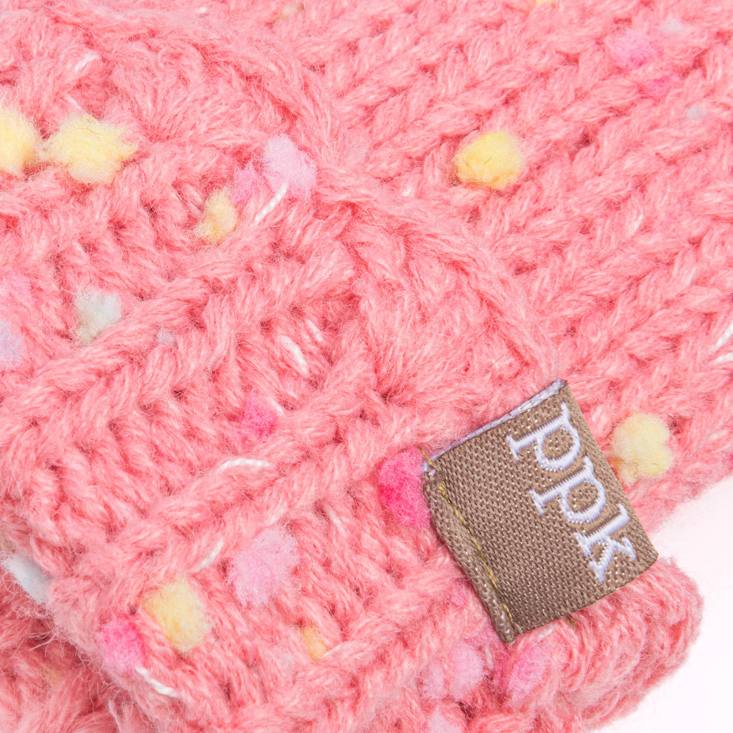 Girls Warm Knit Earflap Hat, Fleece Lined Cold-Weather Essential for Kids 1-12 Years, Unique Colorful Design, Premium Quality