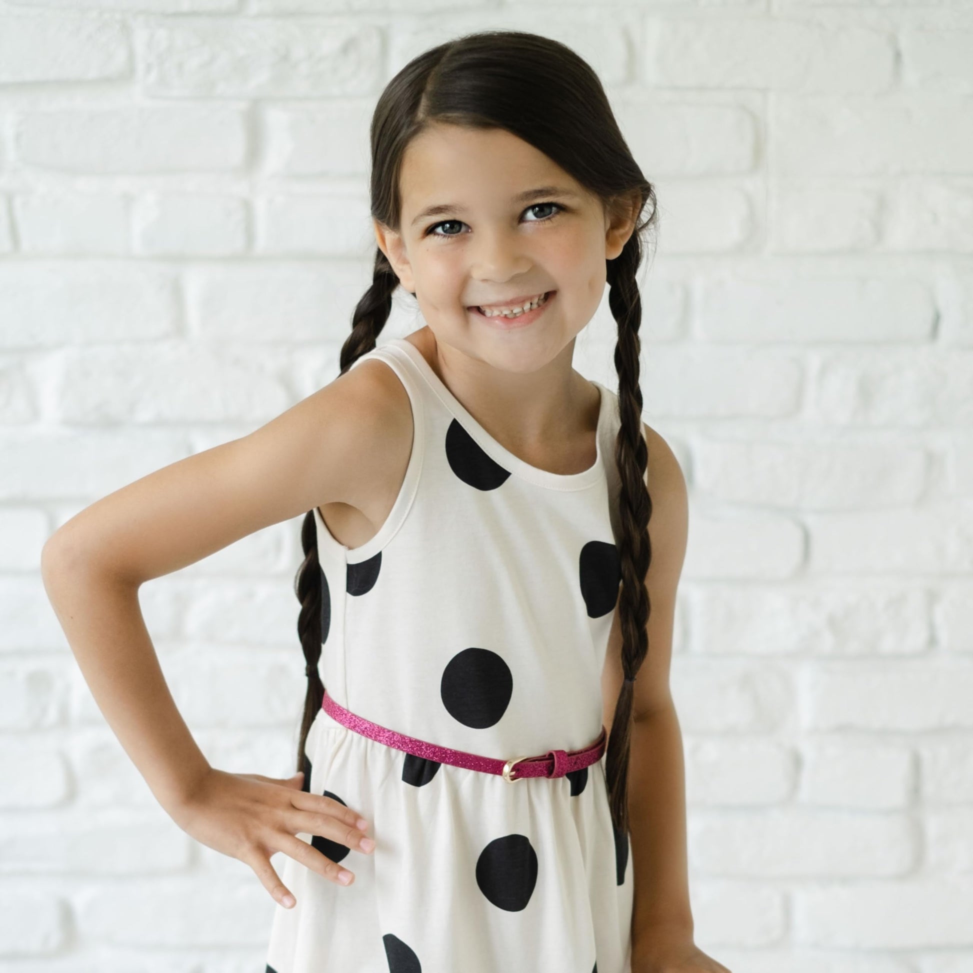 Ultra-Skinny Sparkly Glitter Belt for Girls 4 to 14