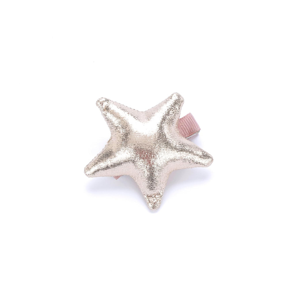 Girls Shiny Metallic Star Shaped Hair Clip - Kids All Ages