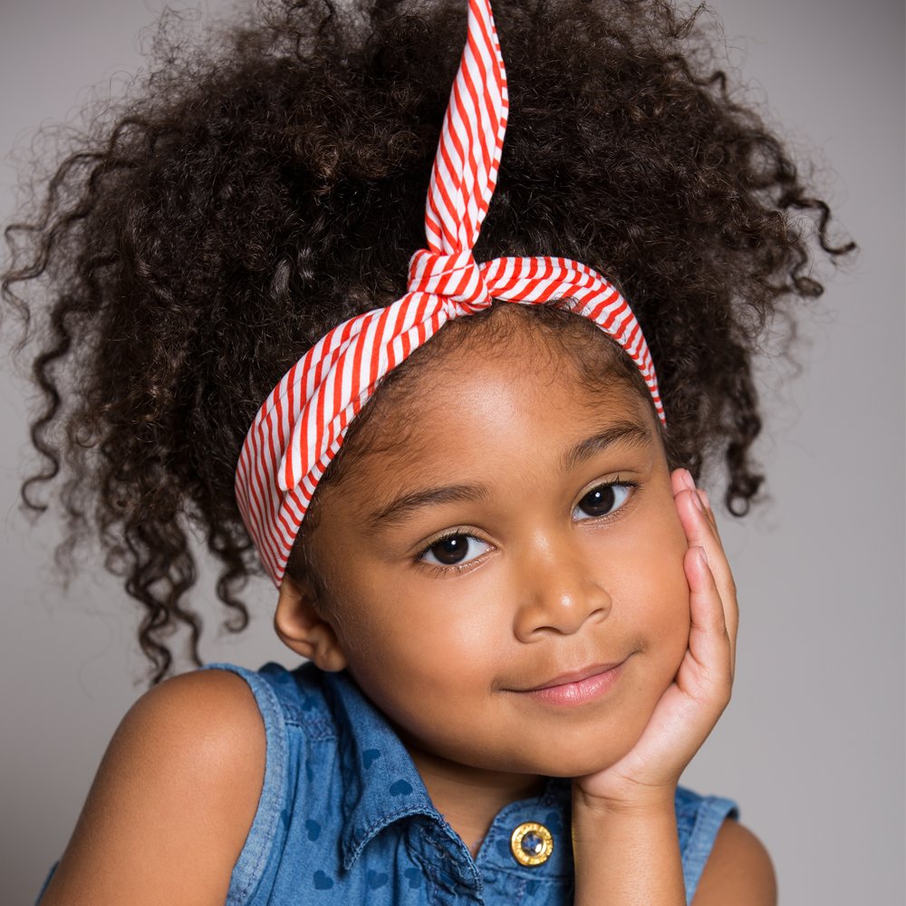 Little Girls Bow Stretchy Headwrap - Stylish, Fashionable Hairband for Girls up to Age 8