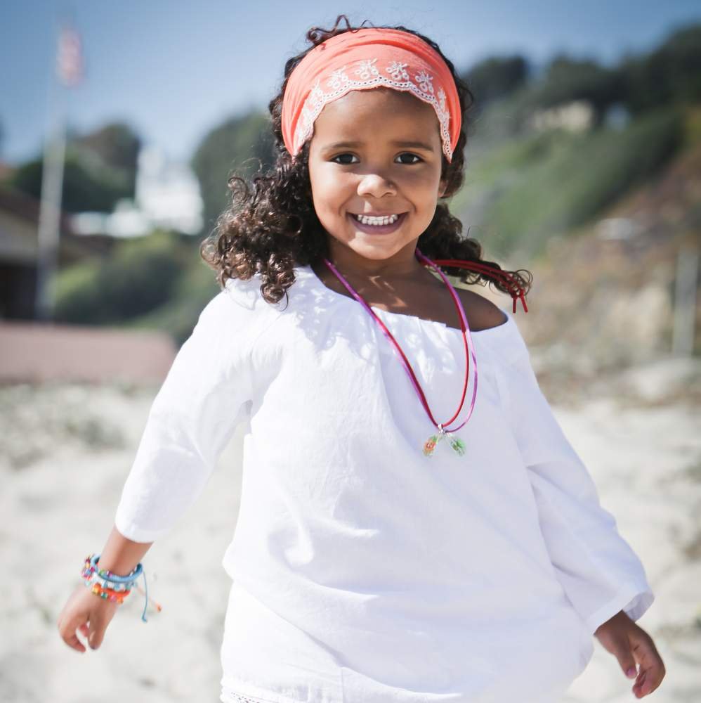 Peppercorn Kids Eyelet Needlework Embroidered Bandana Headband – For Girls Ages 5–12 Years