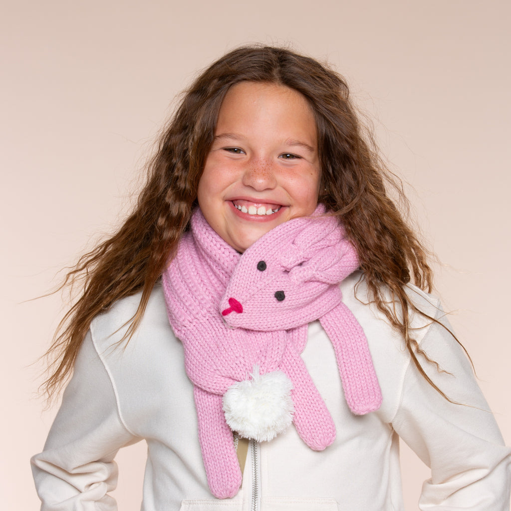 Kids Soft Knit Bunny Scarf- (Children Age 4/5-12Yr)