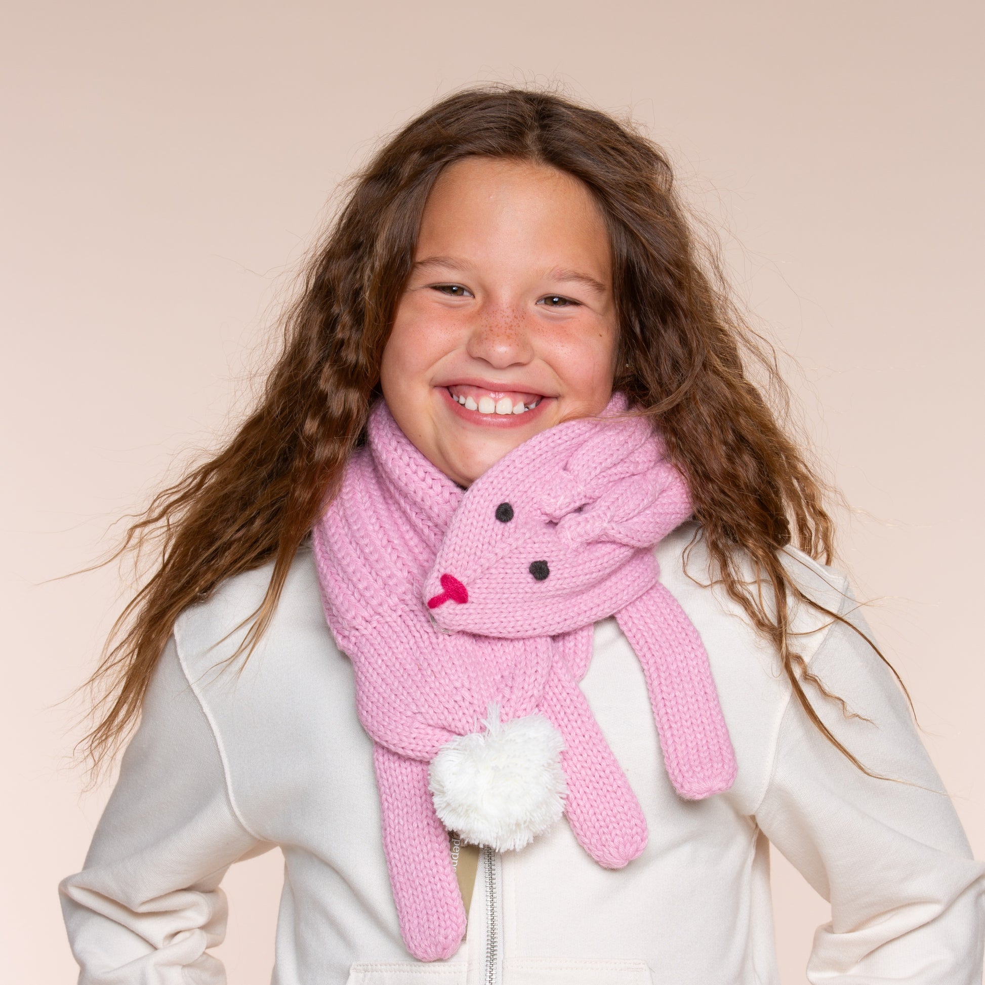 Kids Soft Knit Bunny Scarf- (Children Age 4/5-12Yr)