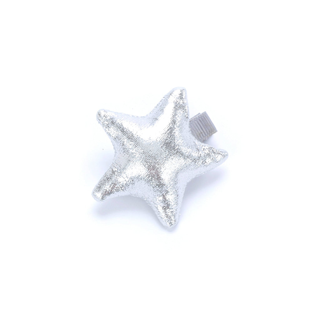 Girls Shiny Metallic Star Shaped Hair Clip - Kids All Ages