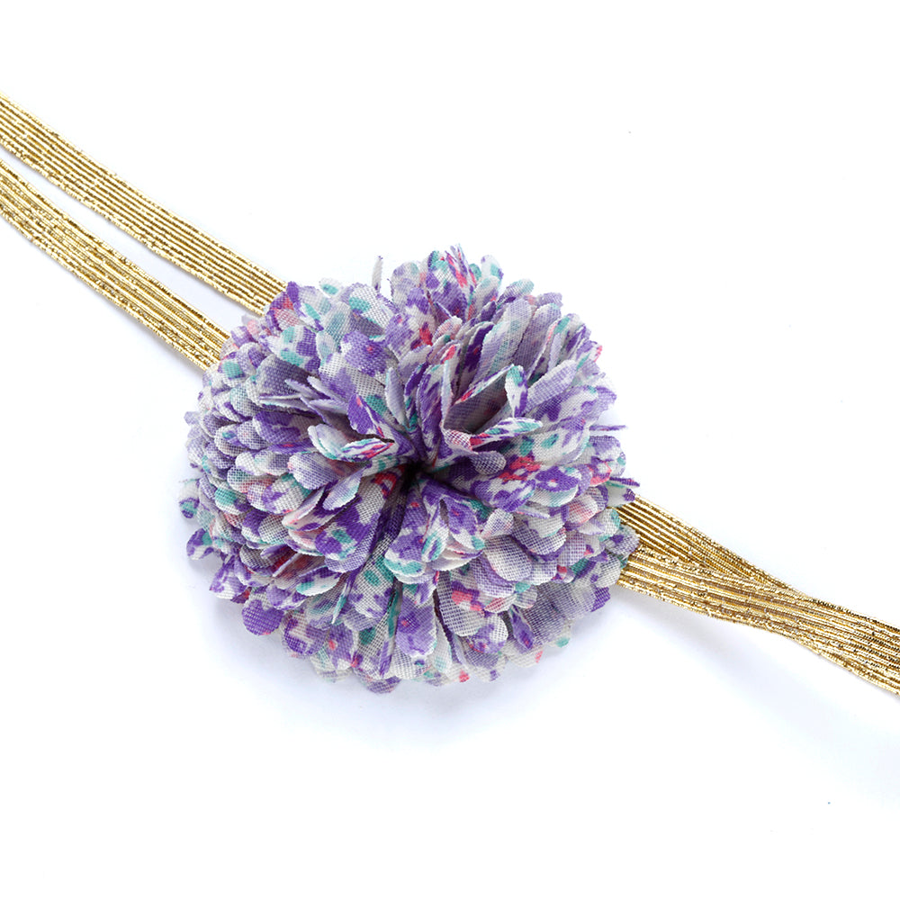 Floral Gold Headband for Girls 3-10