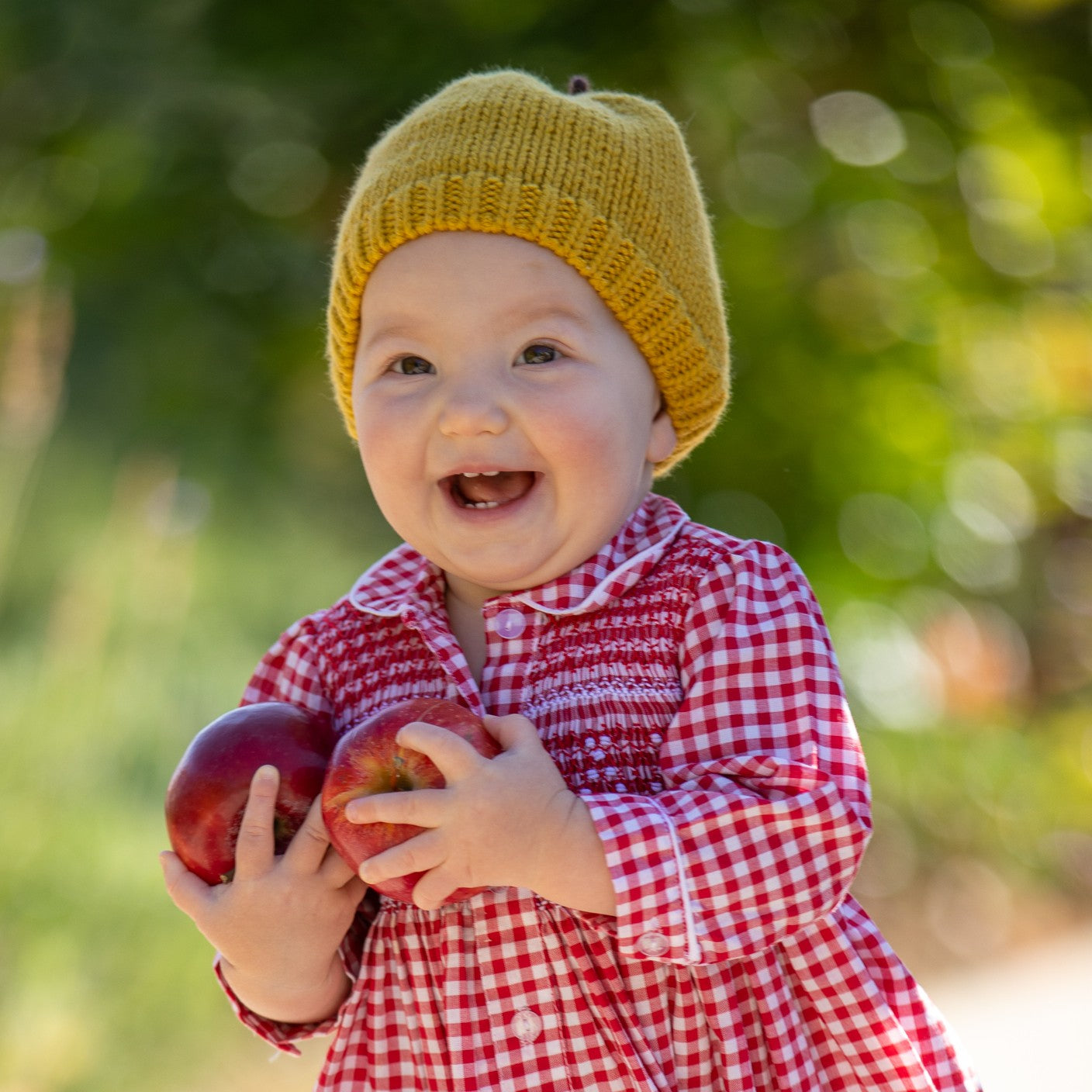 Apple‑Shaped Baby Toddler Knit Beanie – Soft Fleece‑Lined Fall Winter Hat, Green 6-24 Months