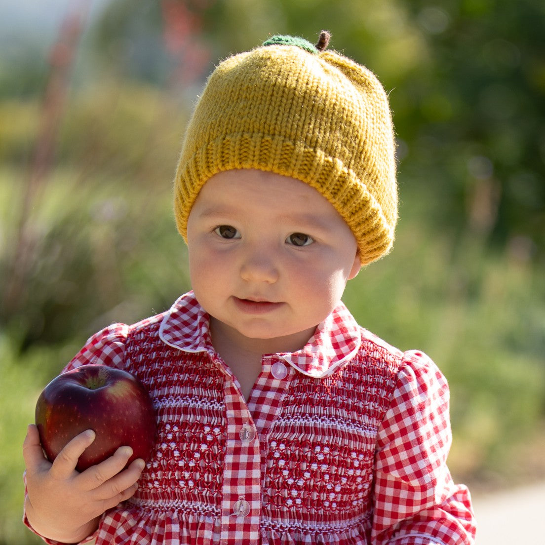 Apple‑Shaped Baby Toddler Knit Beanie – Soft Fleece‑Lined Fall Winter Hat, Red 6-24 Months