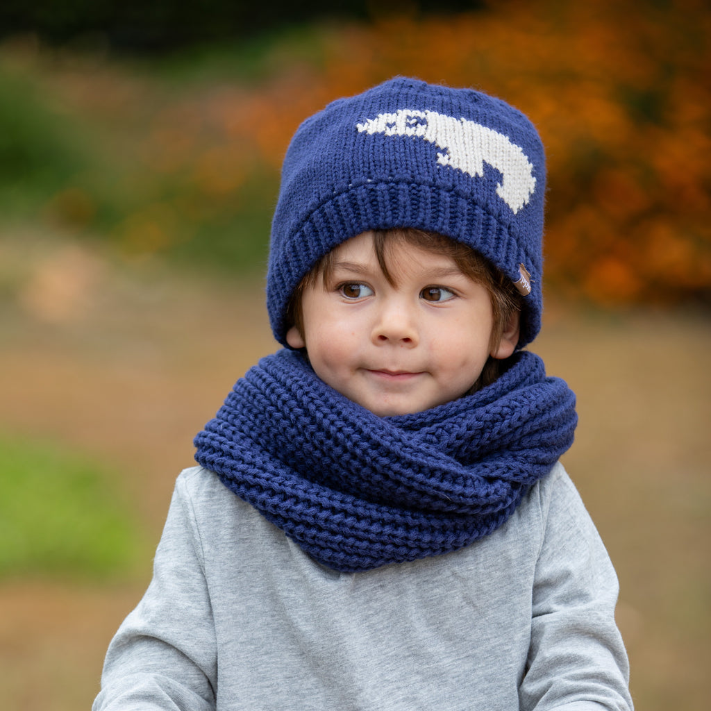 Kids Snung Winter Scarf / Double Layer Warm Neck-Wrap