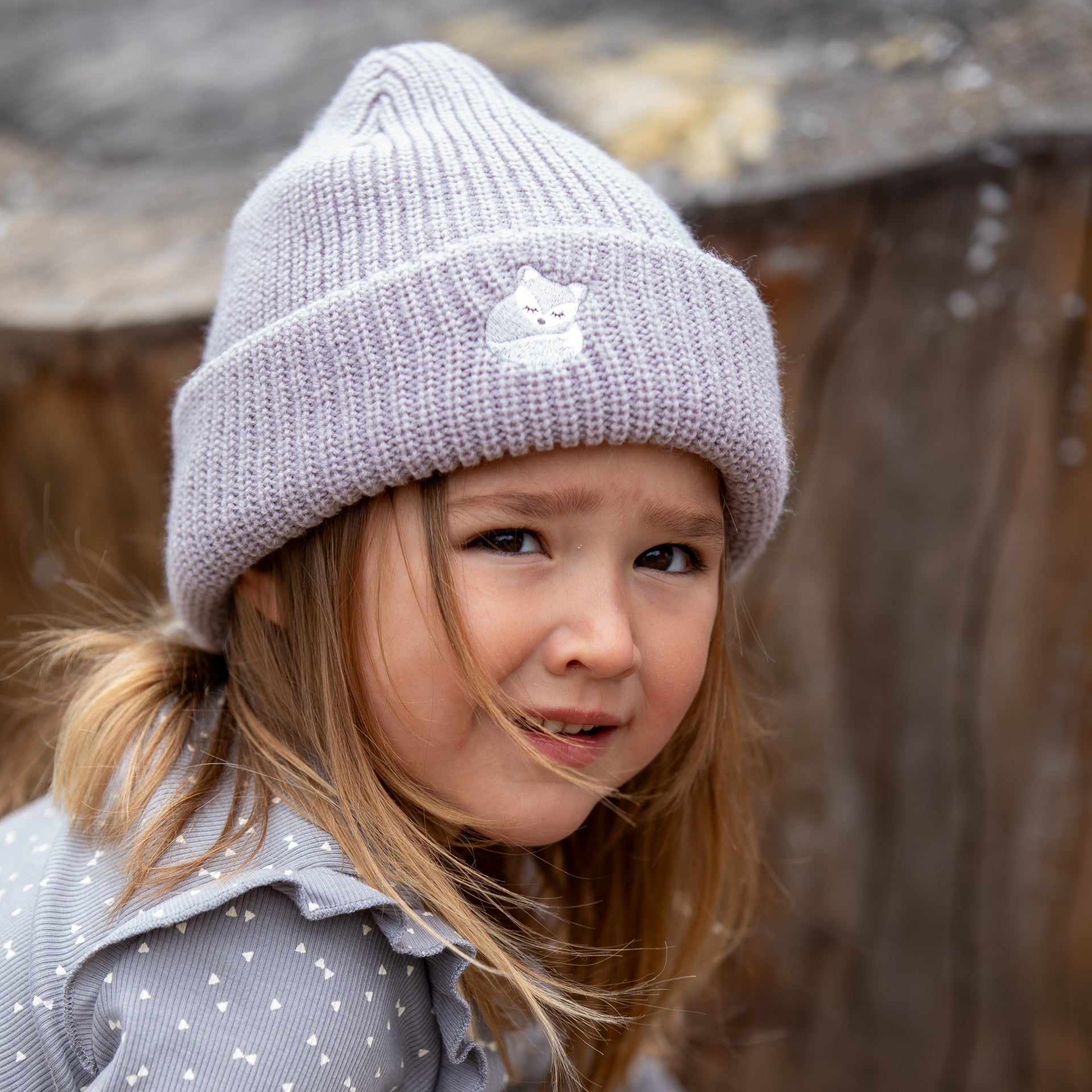 Girls Purple Beanie for Ages 3 to 10 Years, Premium Quality Winter Essential