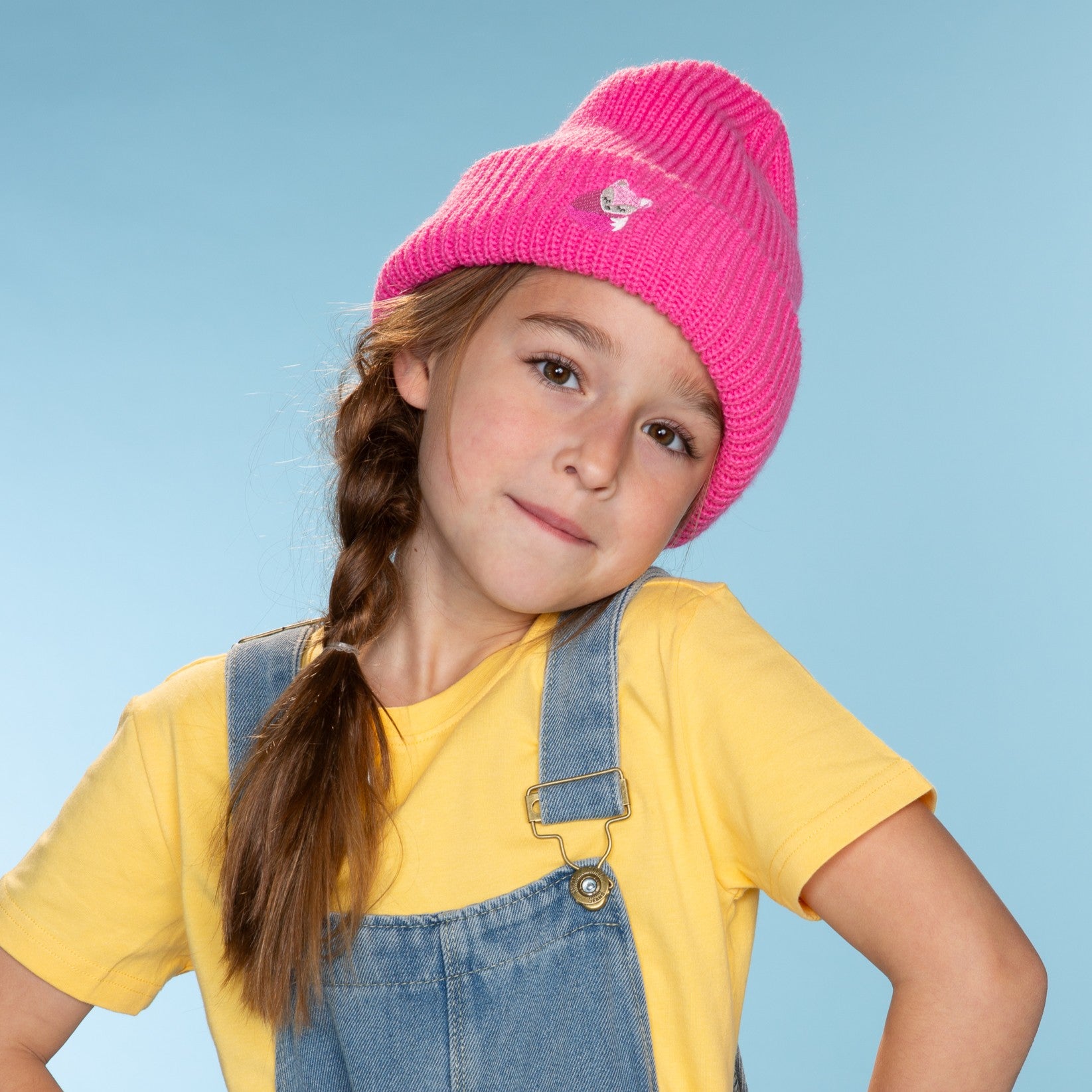 Girls Purple Beanie for Ages 3 to 10 Years, Premium Quality Winter Essential