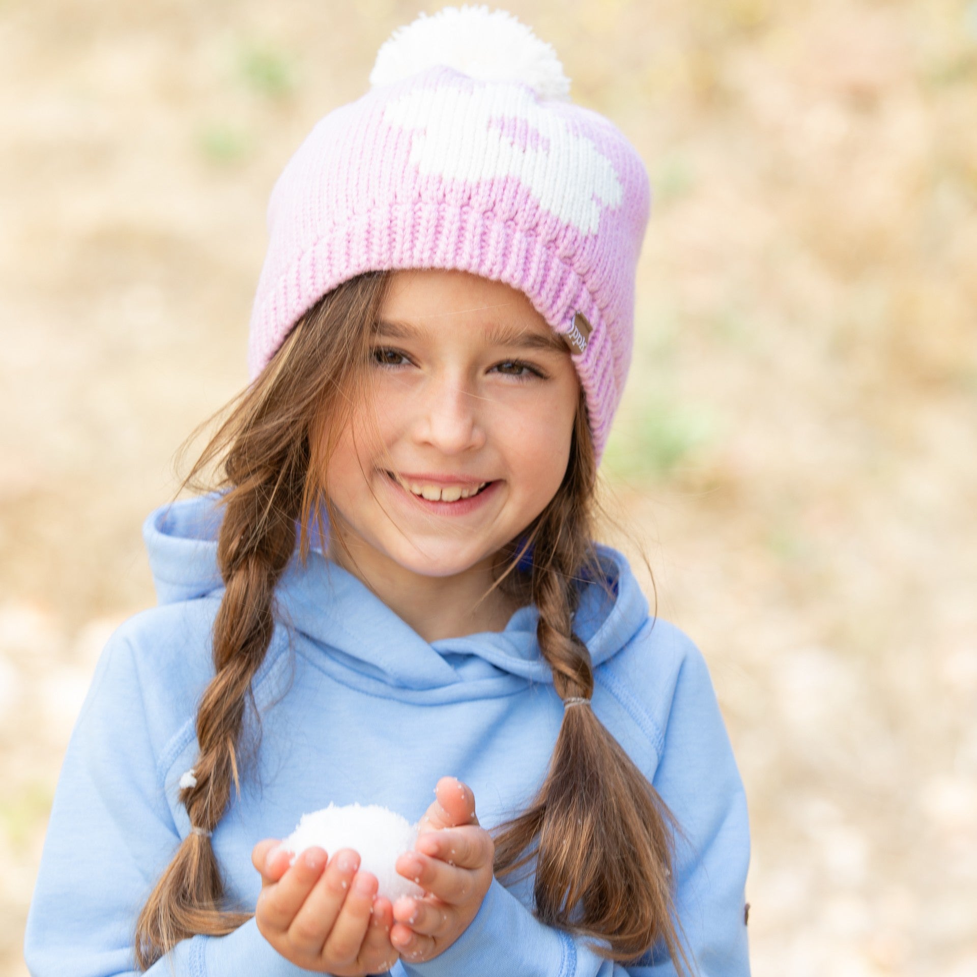 Girls Knit Winter Hat – Unique Fleece‑Lined Beanie for Kids 2–6 Years