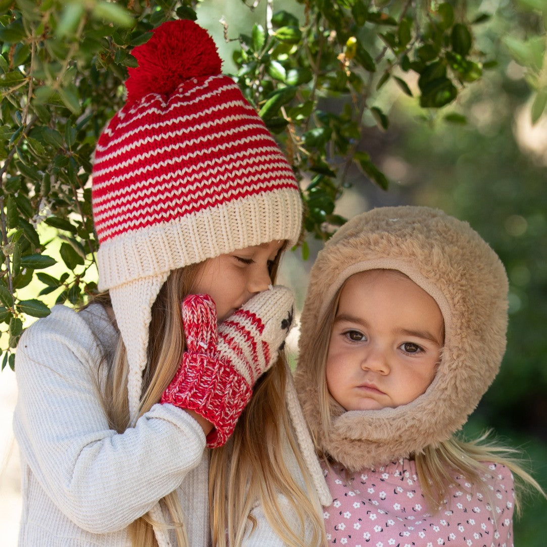 Baby Toddler Winter Hat – Soft Fleece‑Lined Knit Snow-ball Beanie for Kids 1–4