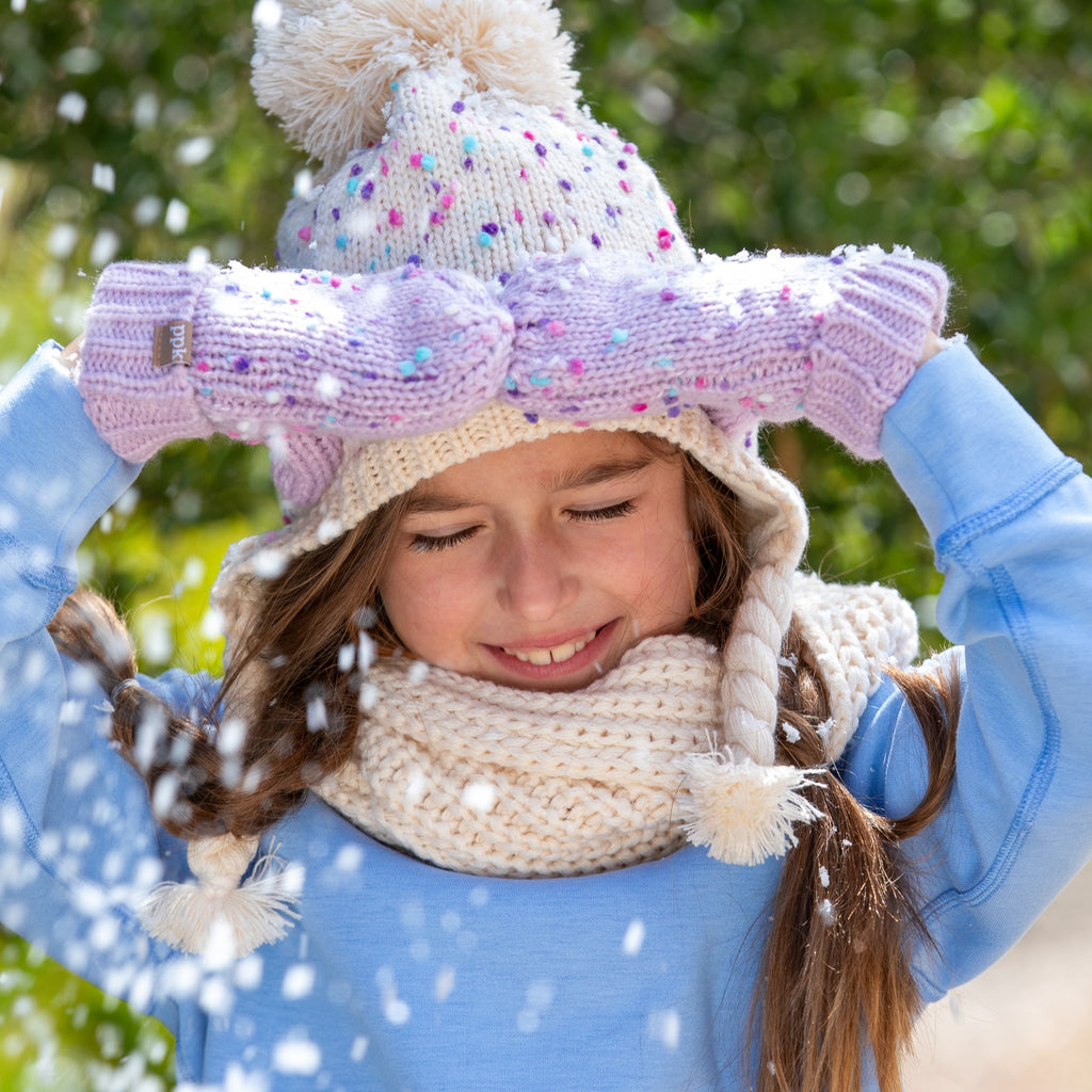 Girls Fun Specked Winter Mittens for Kids 1-12 Years, Premium Quality, Fleece-lined Cold Weather Essential (Copy)