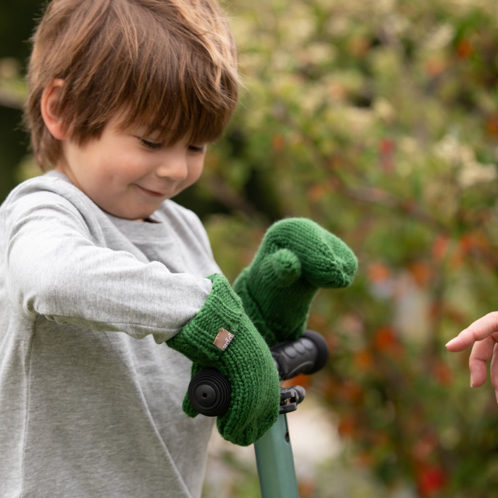 Boys Essential Knit Mittens with Fleece  - Cold Weather Basics - Boys 3-12 Y
