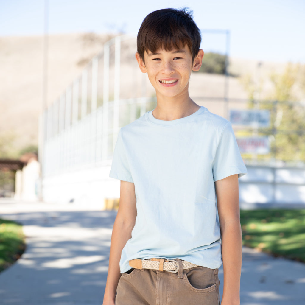 Boys Stretchy Cord Braided Leather Belt - Children's Age (4-7 Y) (8-14Y)