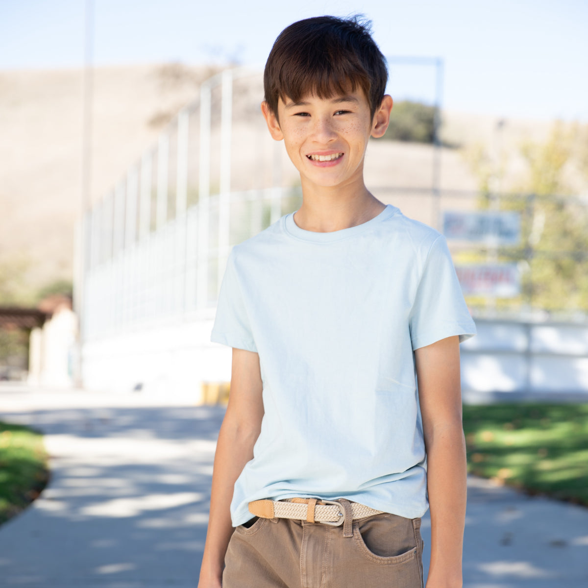 Boys Stretchy Leather Belt - Children's Age 4-14 Y