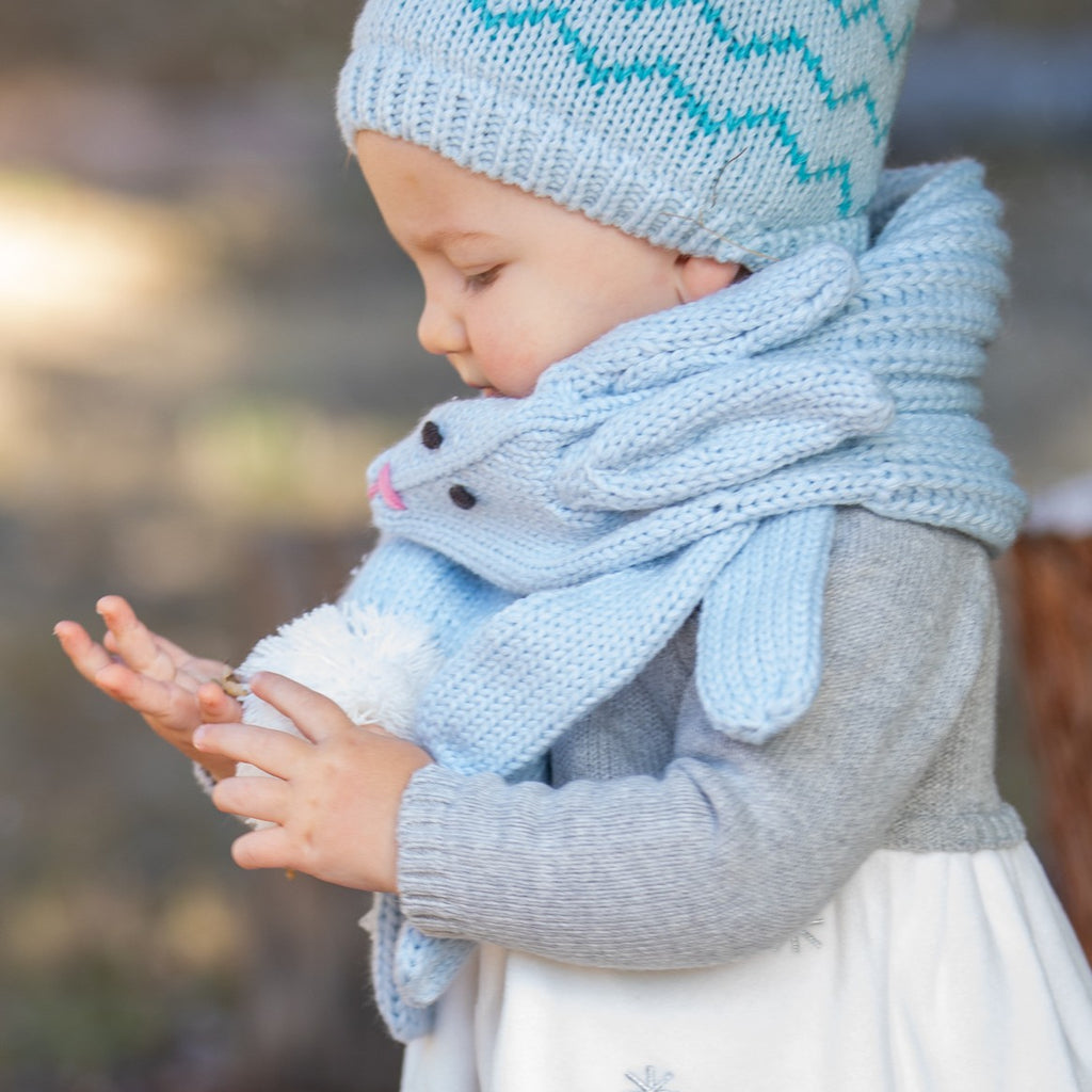 Girls Bunny Rabbit Neck Scarf- (Children Age 4/5-12Yr) Premium Quality, Novelty Design