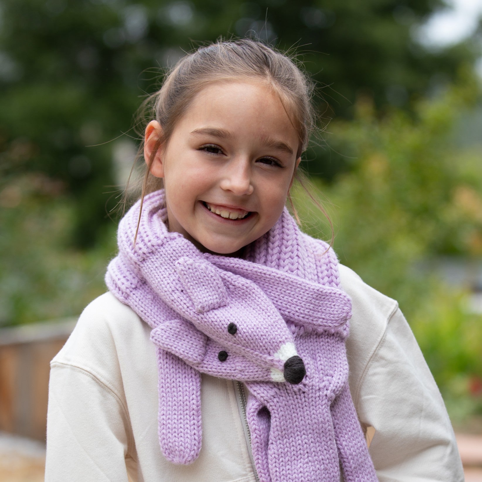 Fox Knit Winter Scarf for Girls - Unique Design and Fit for Kids All Ages