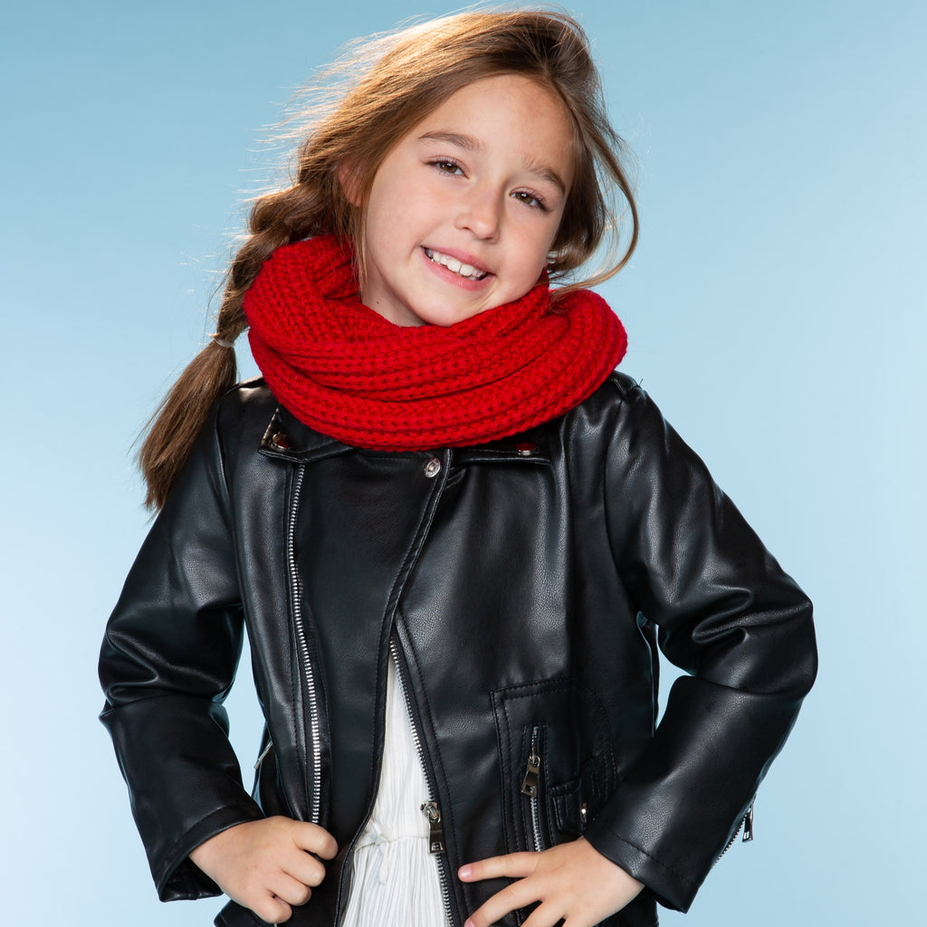 Kids Snung Winter Scarf / Double Layer Warm Neck-Wrap