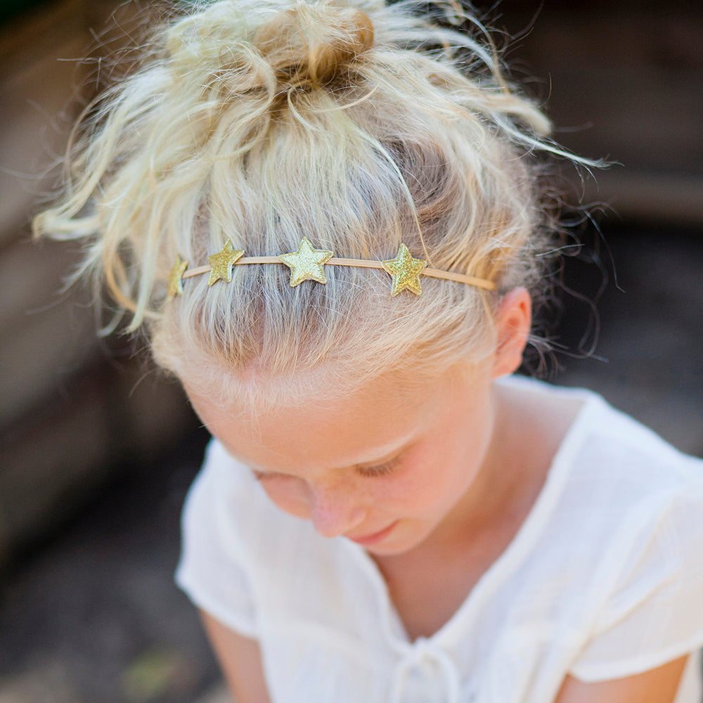 Glitter Star Headband for Girls All Ages