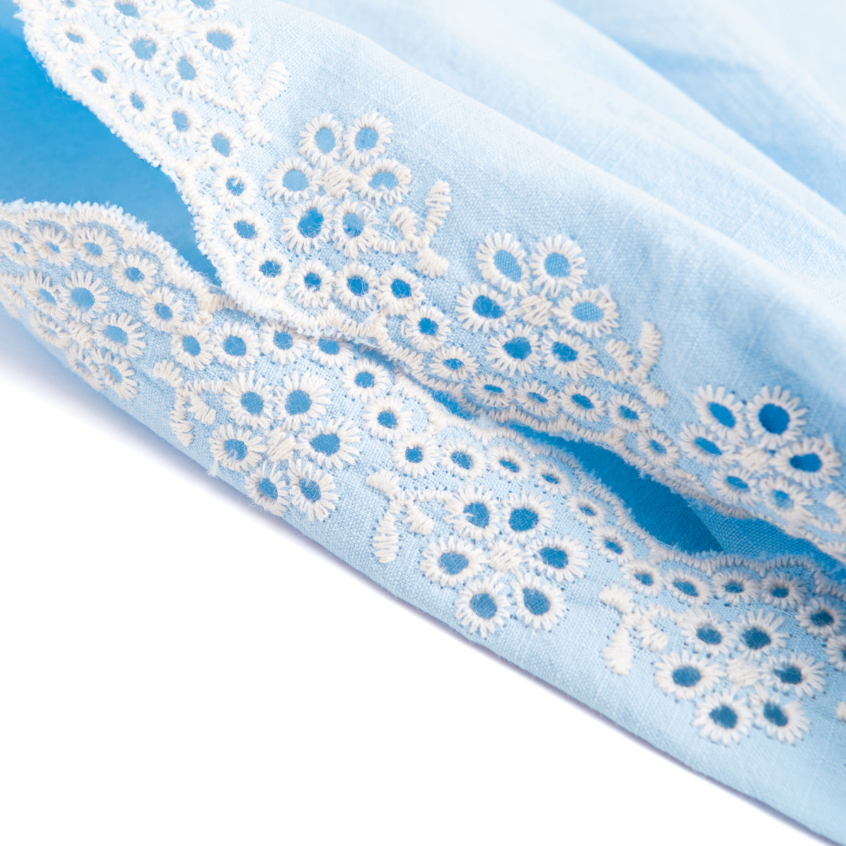 Peppercorn Kids Eyelet Needlework Embroidered Bandana Headband – For Girls Ages 5–12 Years