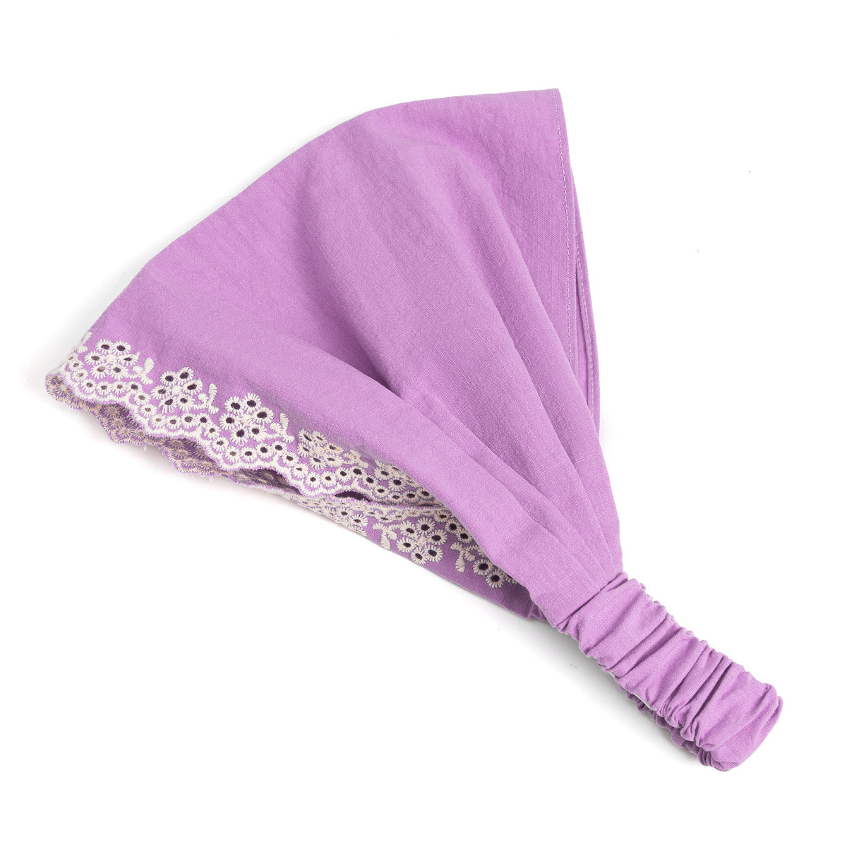 Peppercorn Kids Eyelet Needlework Embroidered Bandana Headband – For Girls Ages 5–12 Years
