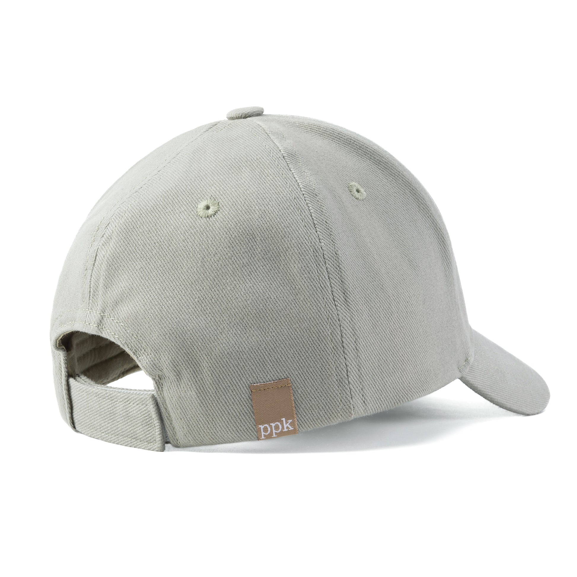 Kids Cotton Baseball Cap – Embroidered Goose Patch, Adjustable Fit Ages 3-12, Sage Green