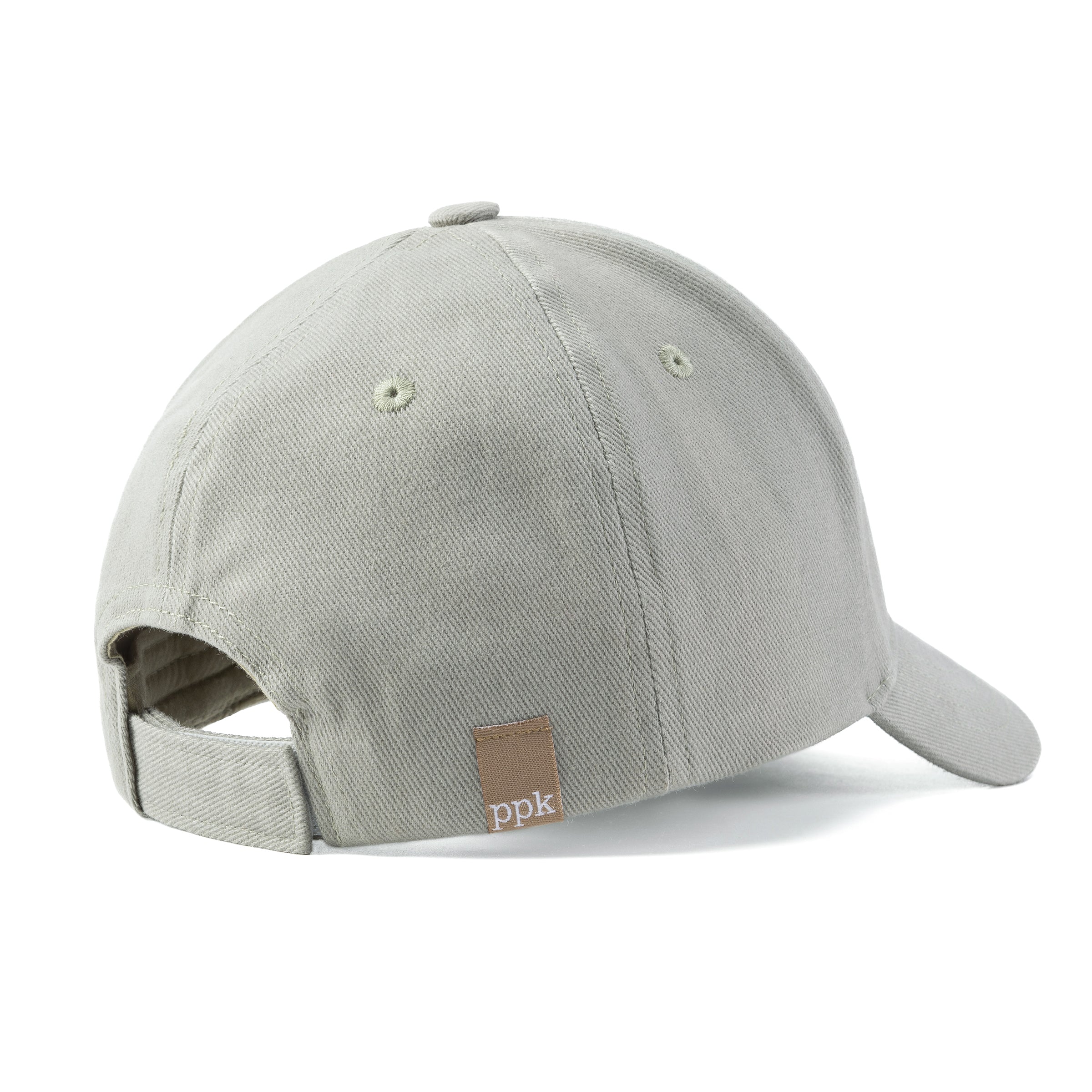 Kids Cotton Baseball Cap – Embroidered Goose Patch, Adjustable Fit Ages 3-12, Sage Green