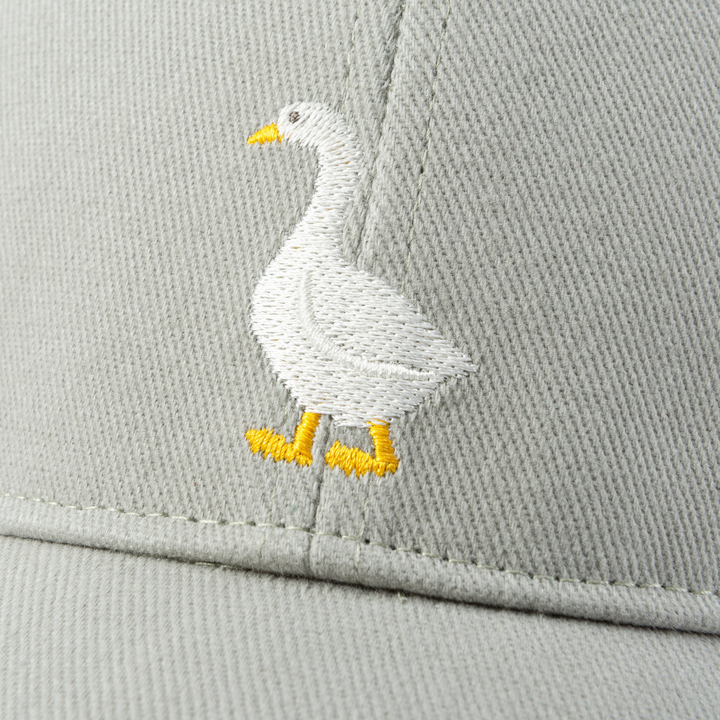 Kids Cotton Baseball Cap – Embroidered Goose Patch, Adjustable Fit Ages 3-12, Sage Green
