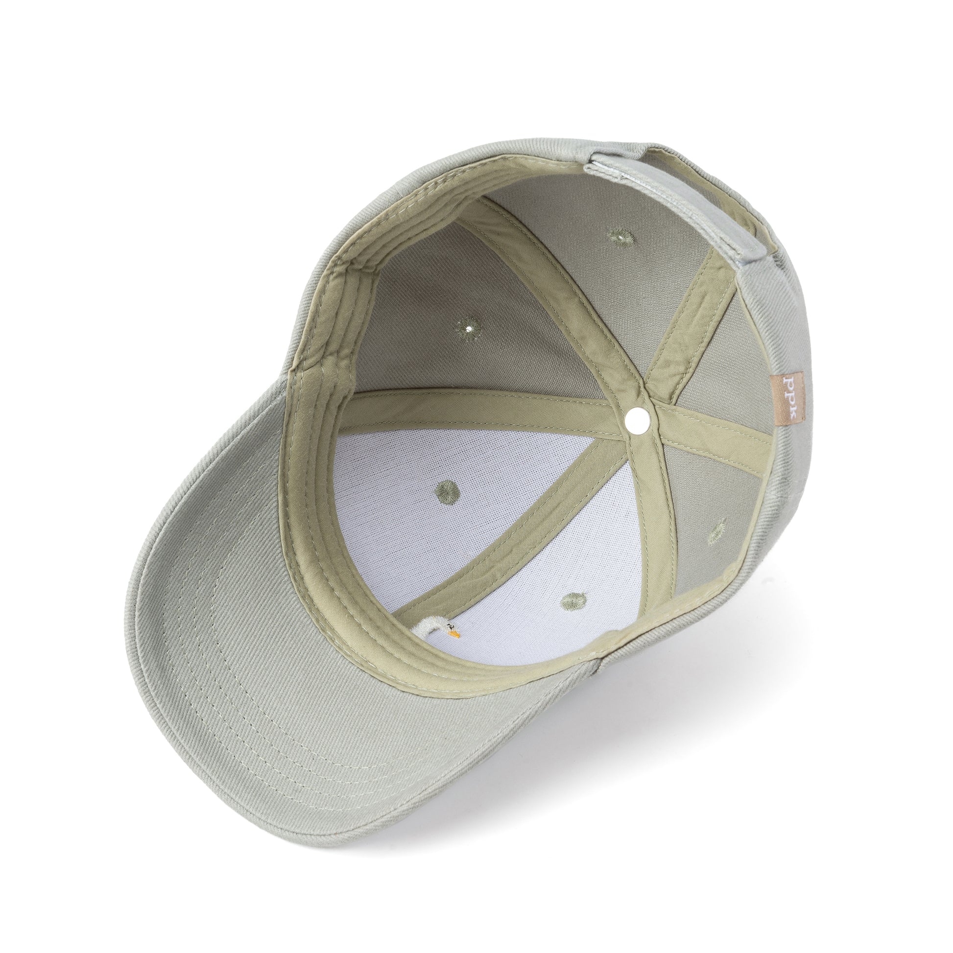 Kids Cotton Baseball Cap – Embroidered Goose Patch, Adjustable Fit Ages 3-12, Sage Green