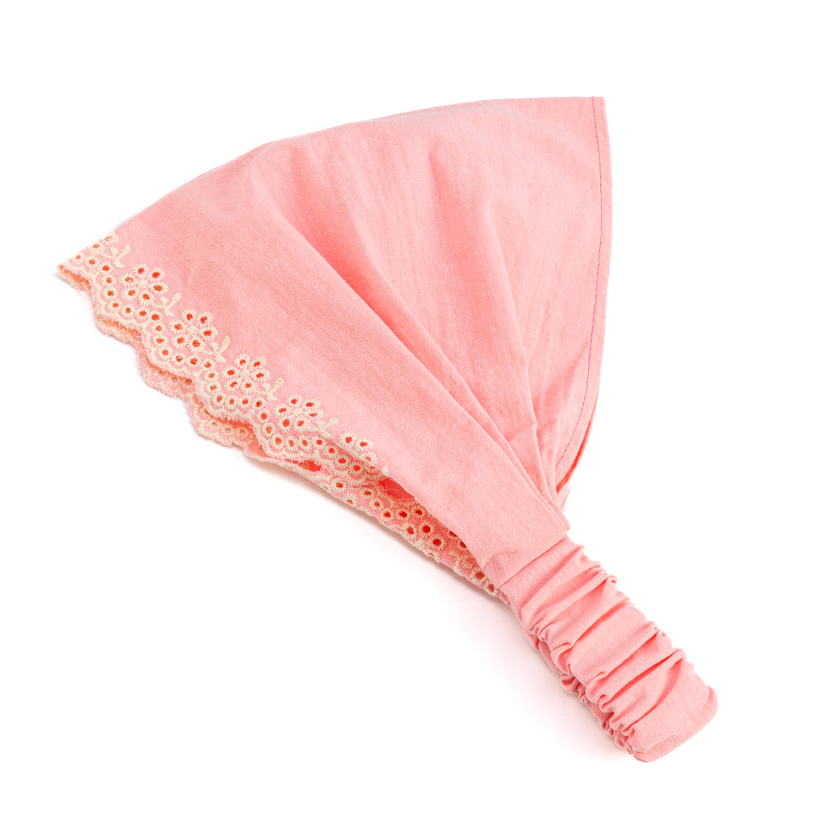 Peppercorn Kids Eyelet Needlework Embroidered Bandana Headband – For Girls Ages 5–12 Years