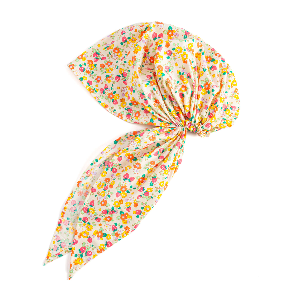 Peppercorn Kids Girls Pre-tied Summer Bandana Scarf - Kids Age 3-8 Y- Strawberry Print