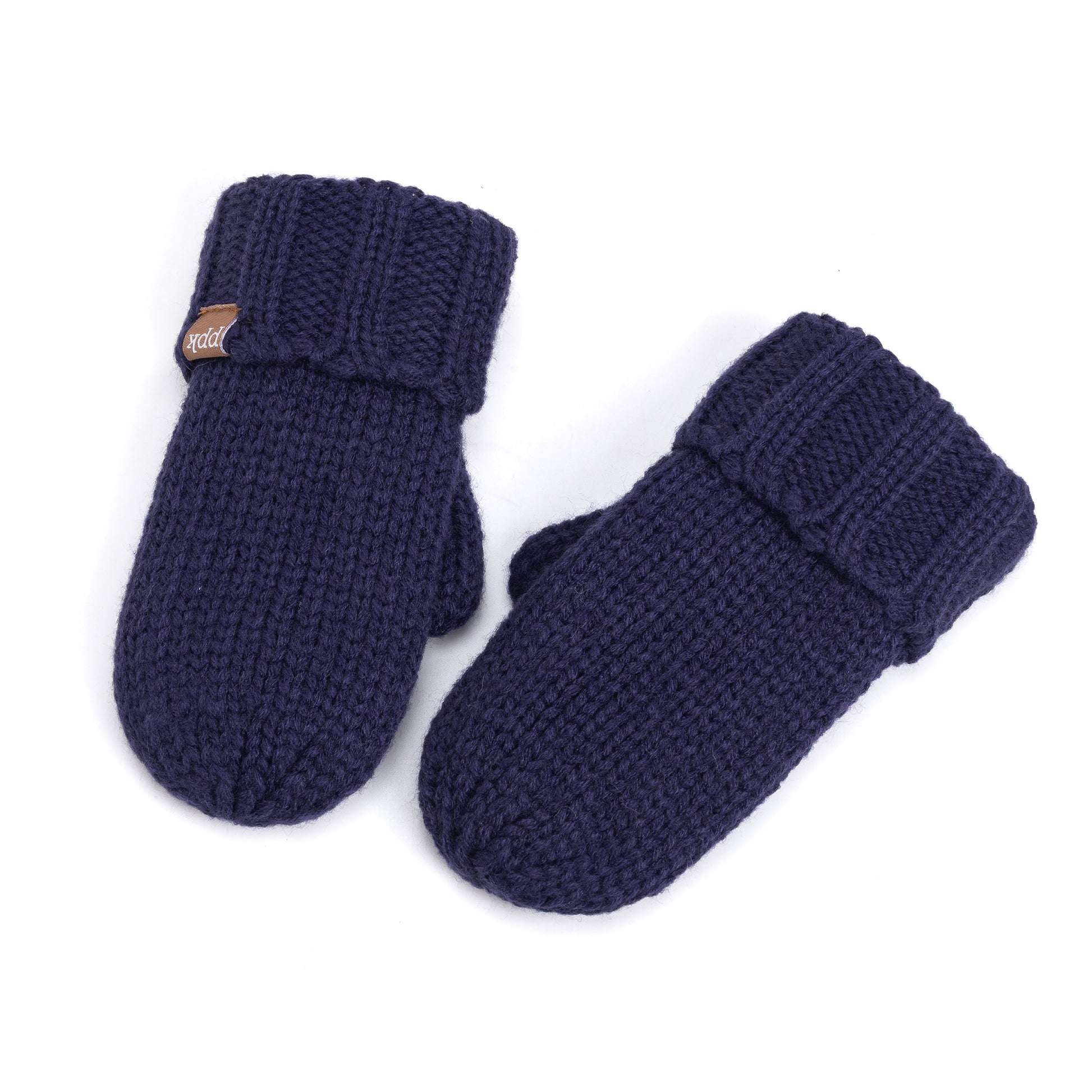 Essential Knit Mittens with Fleece for Kids 3-12 Y- Cold Weather Basic Accessory