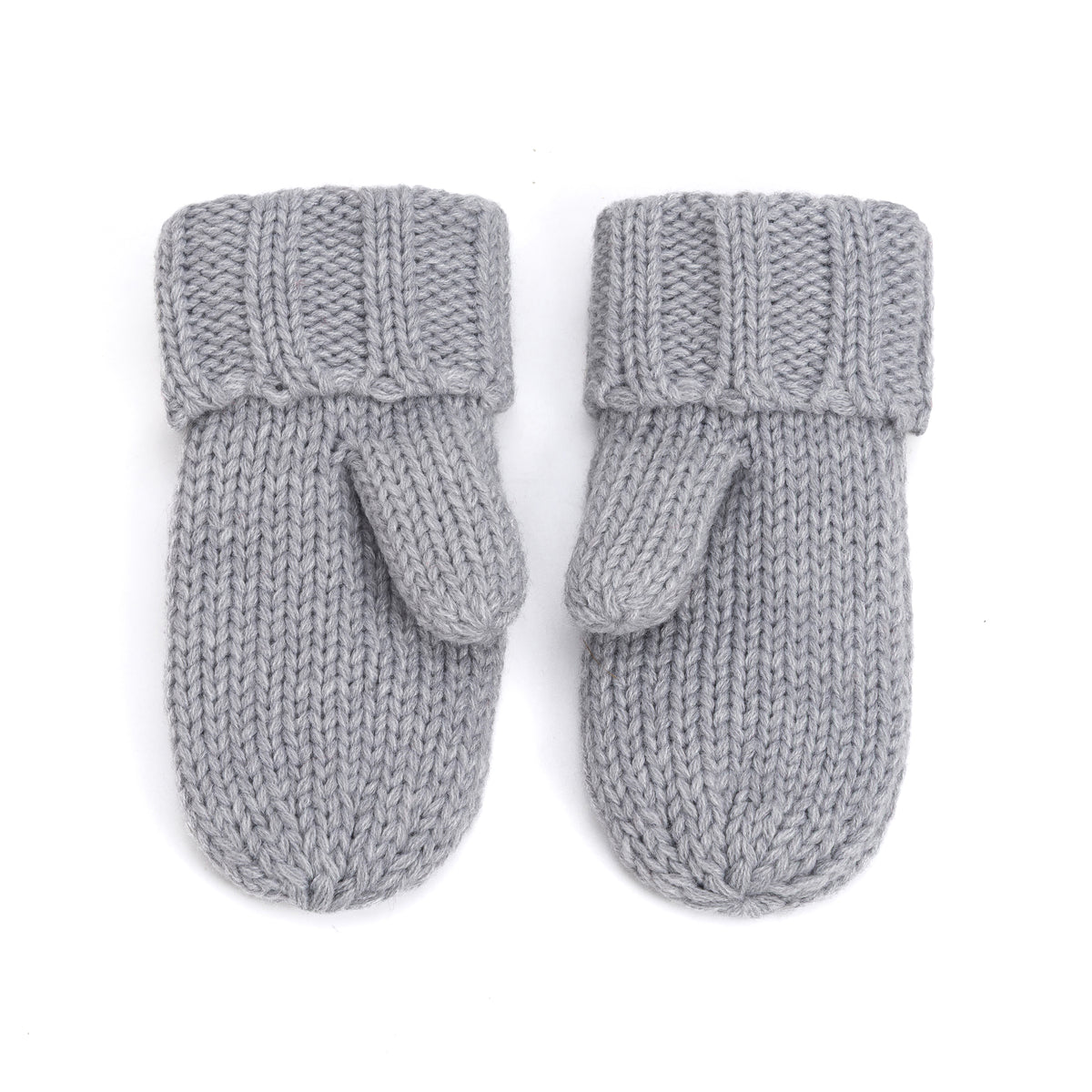 Essential Knit Mittens with Fleece for Kids 3-12 Y- Cold Weather Basic Accessory