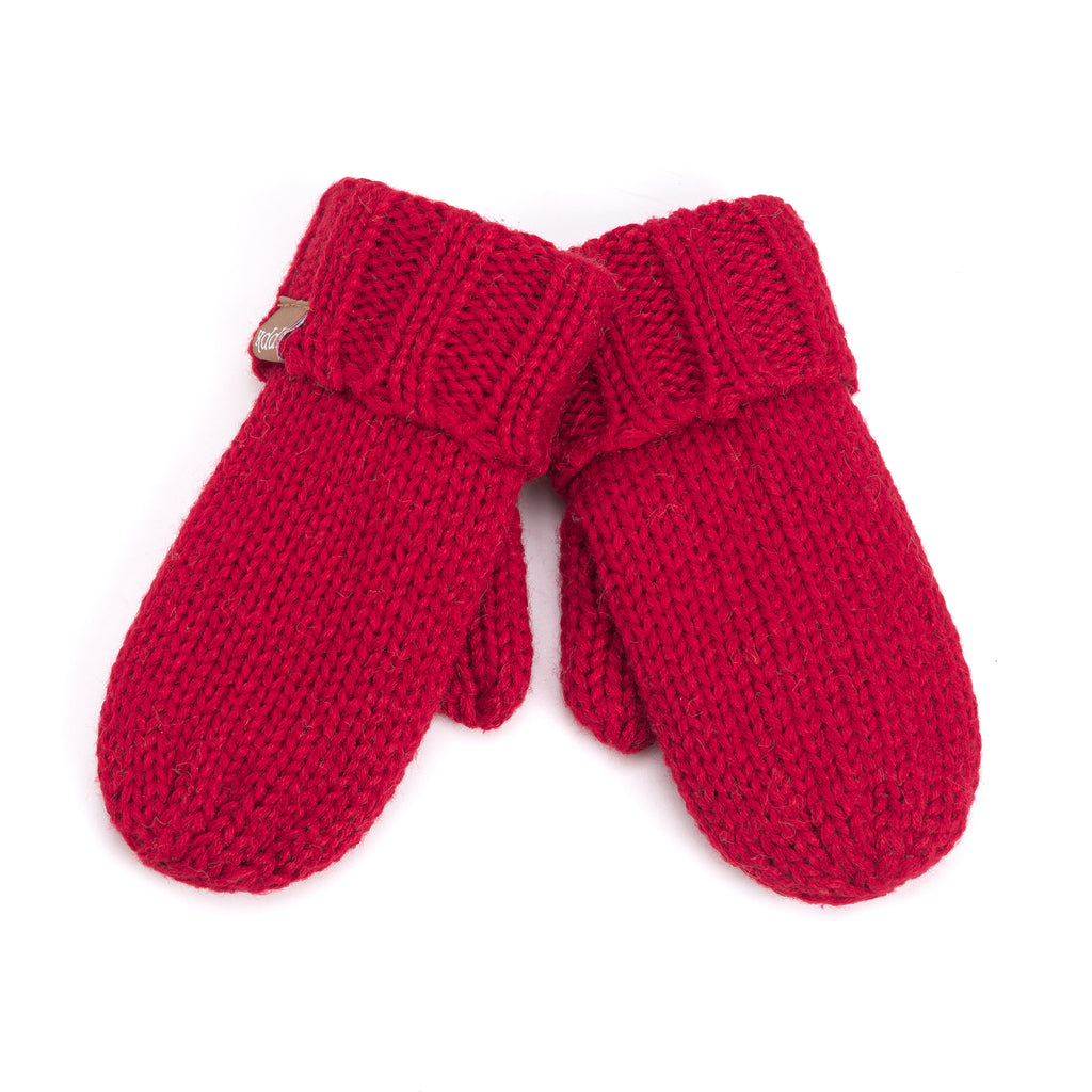 Essential Knit Mittens with Fleece for Kids 3-12 Y- Cold Weather Basic Accessory