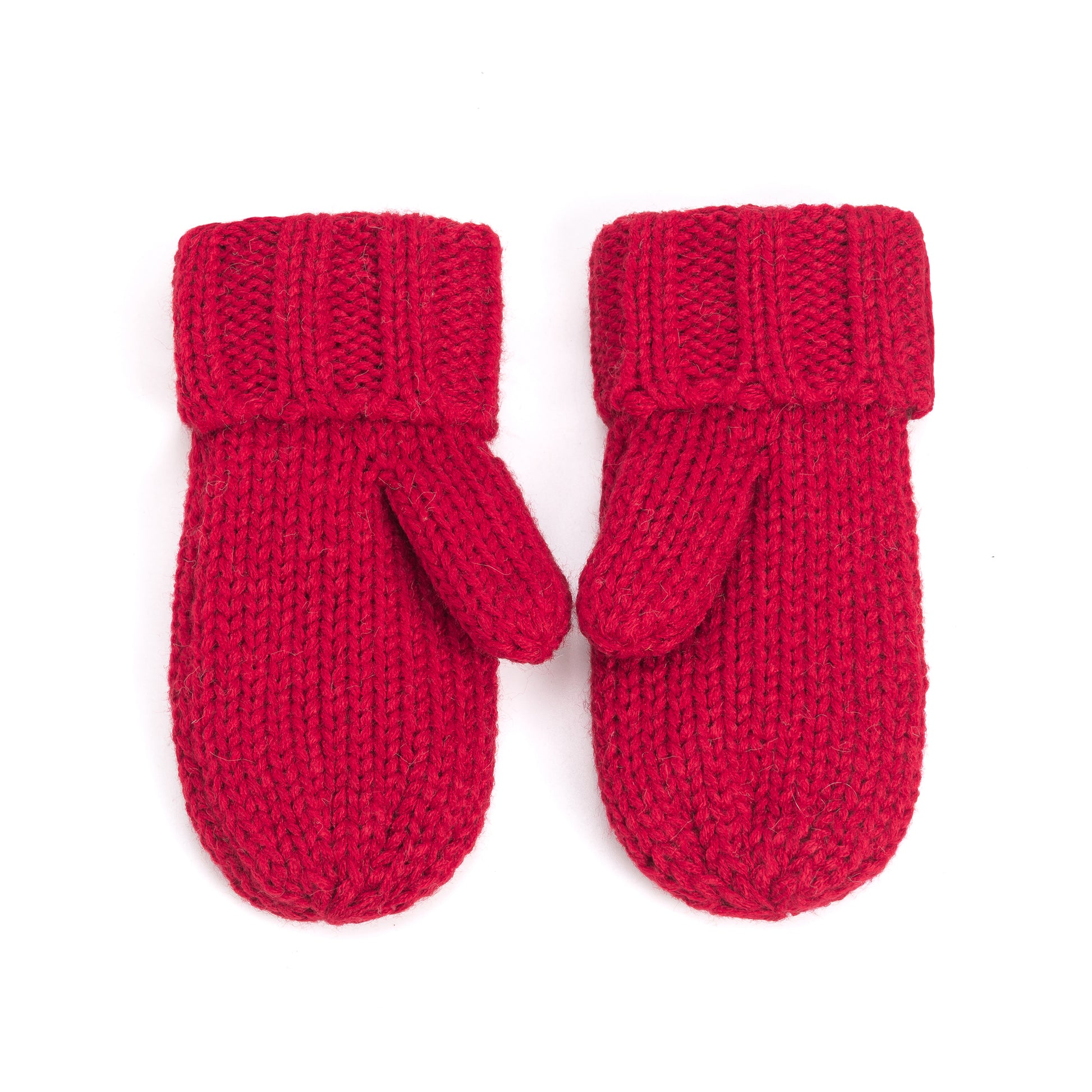 Essential Knit Mittens with Fleece for Kids 3-12 Y- Cold Weather Basic Accessory