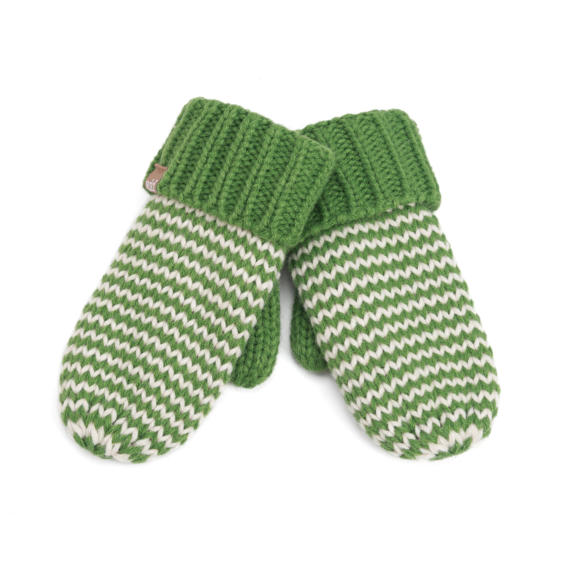 Stripe Knit Mittens: Warm Fleece Lined Acrylic Gloves for Children 1-12 Years