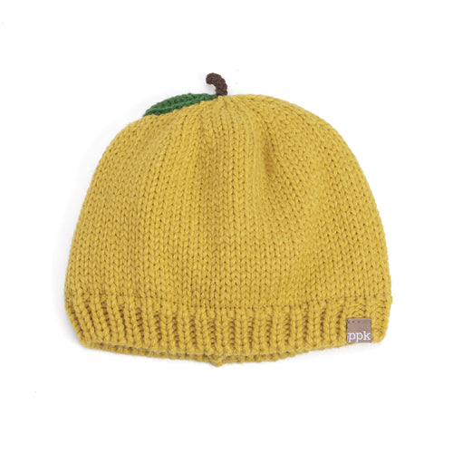 Apple‑Shaped Baby Toddler Knit Beanie – Soft Fleece‑Lined Fall Winter Hat, Green 6-24 Months