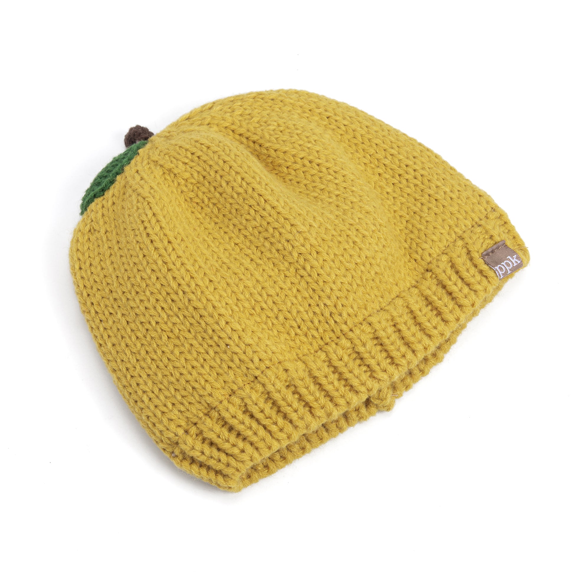 Apple‑Shaped Baby Toddler Knit Beanie – Soft Fleece‑Lined Fall Winter Hat, Green 6-24 Months