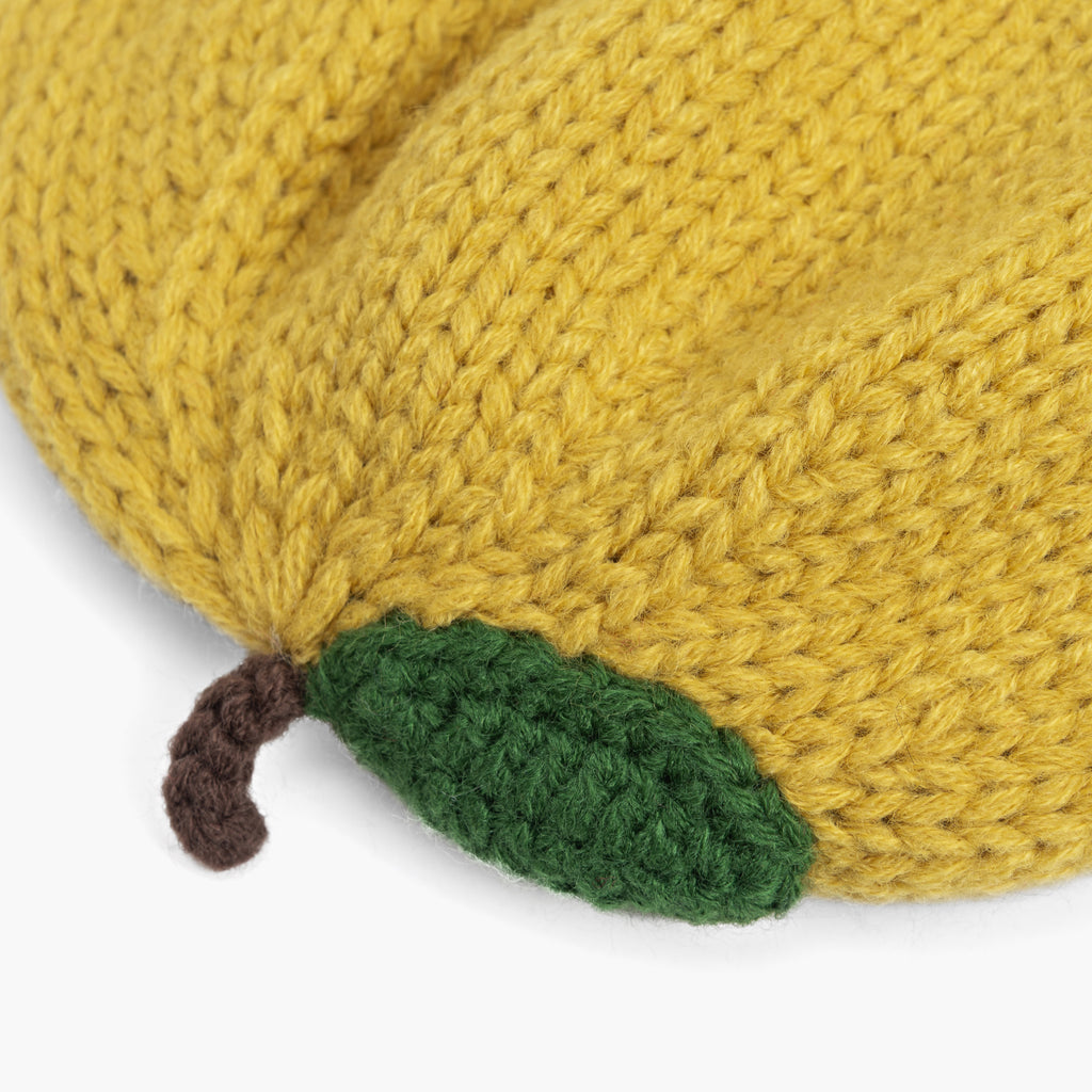 Apple‑Shaped Baby Toddler Knit Beanie – Soft Fleece‑Lined Fall Winter Hat, Green 6-24 Months