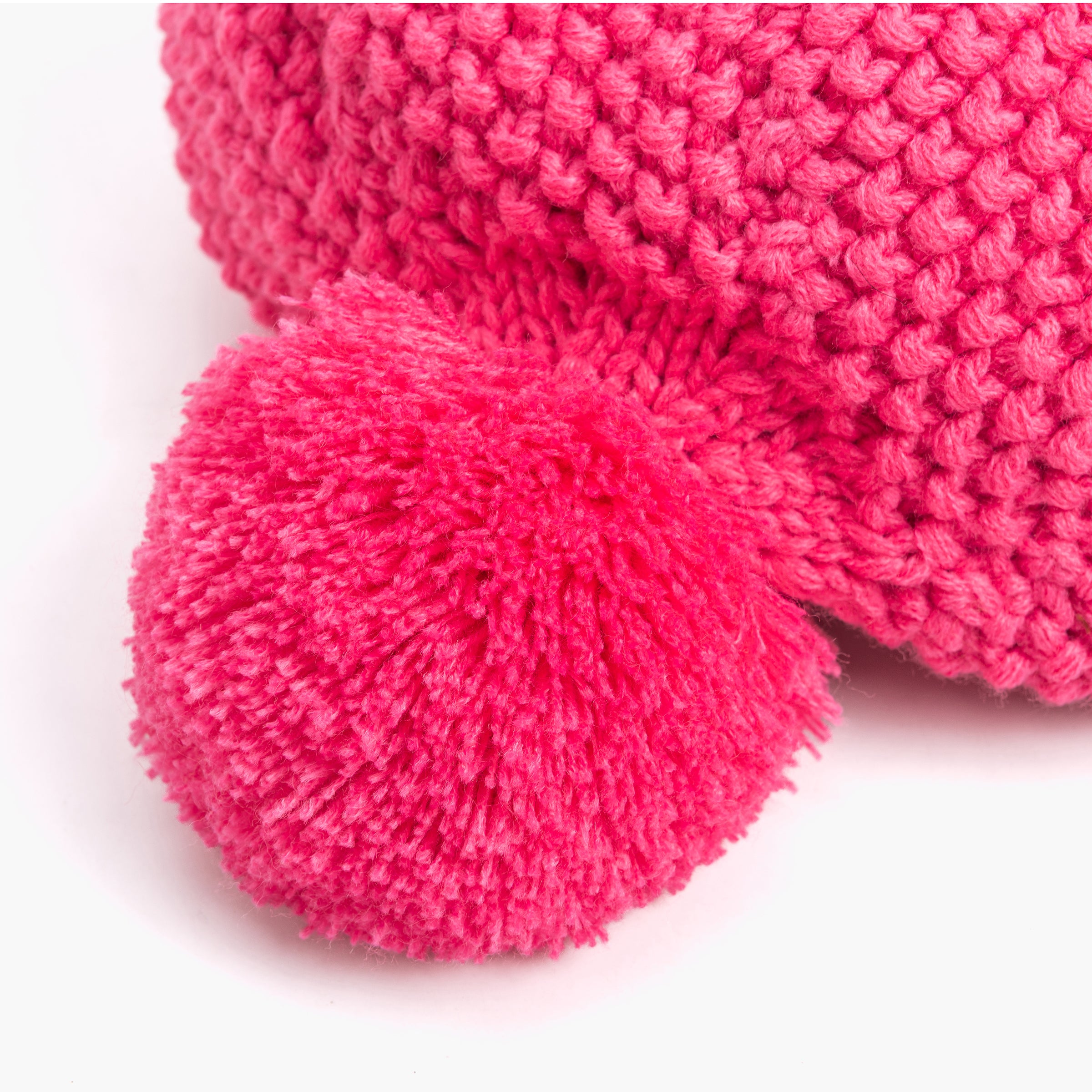 Girls Pink Beret Beanie Hat with Bow, Fleece Lined Soft Warm Fall Winter Hat