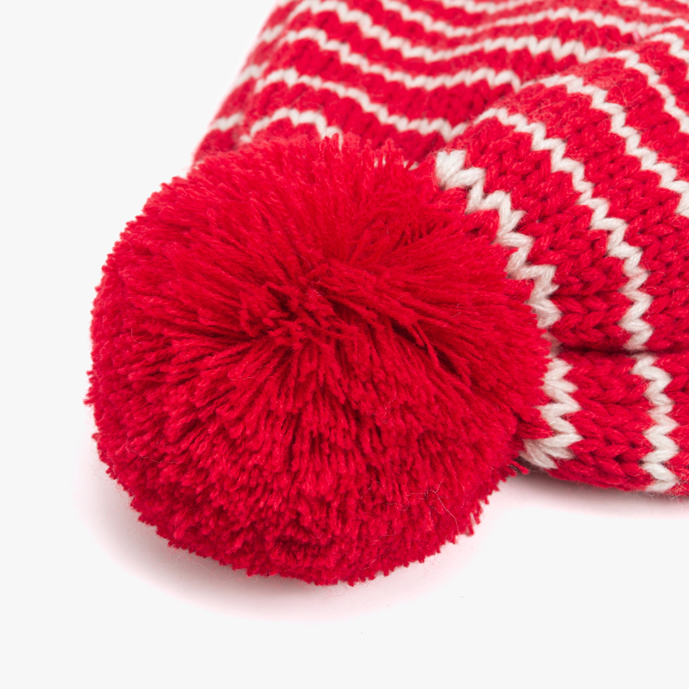 Warm Earflap Stripe Beanie Hat with Strap for Toddlers/Little Kids 1-6 Years