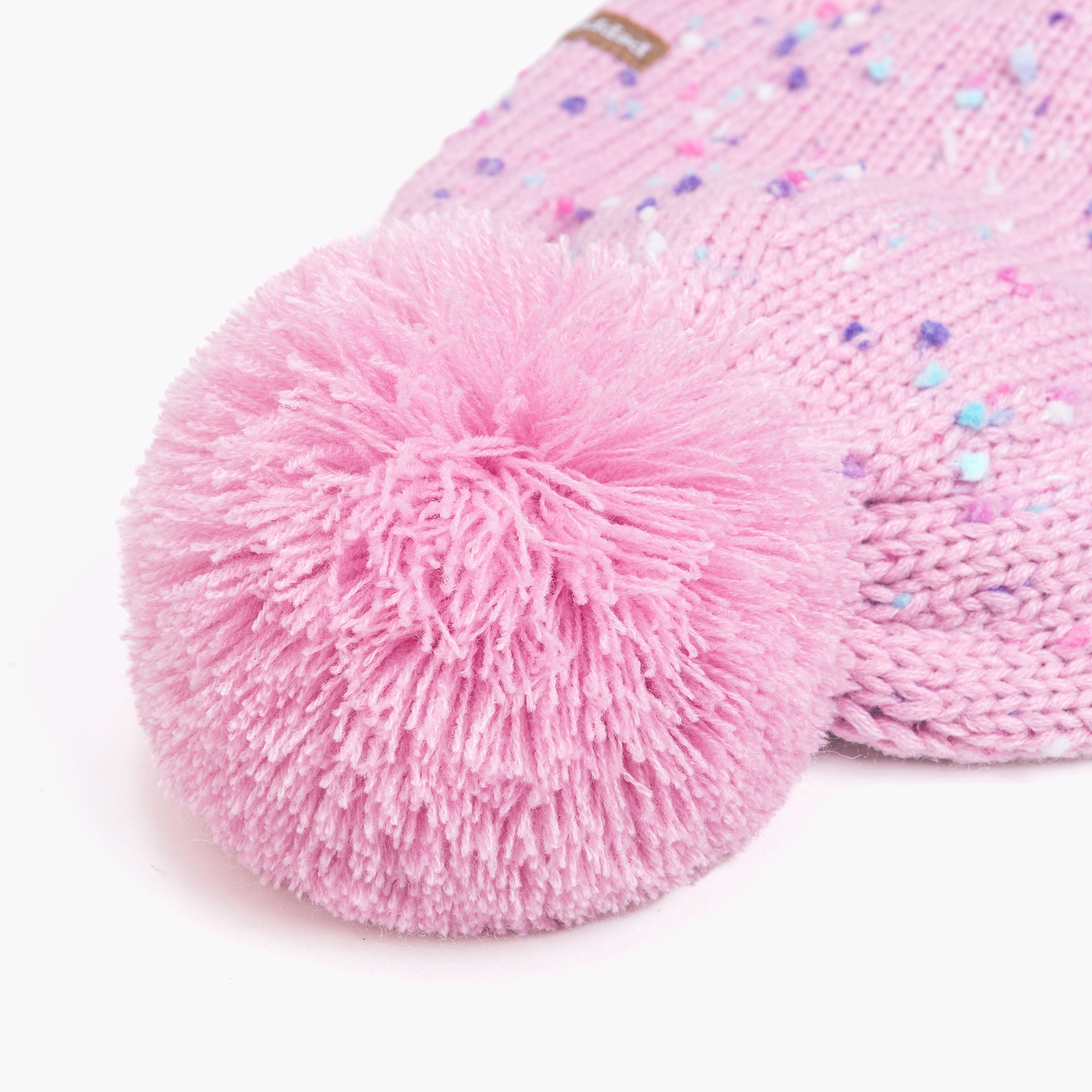 Girls Fleece Lined Knit Earflap Hat, Warm Winter Beanie for Toddlers and Kids 1-12 Years